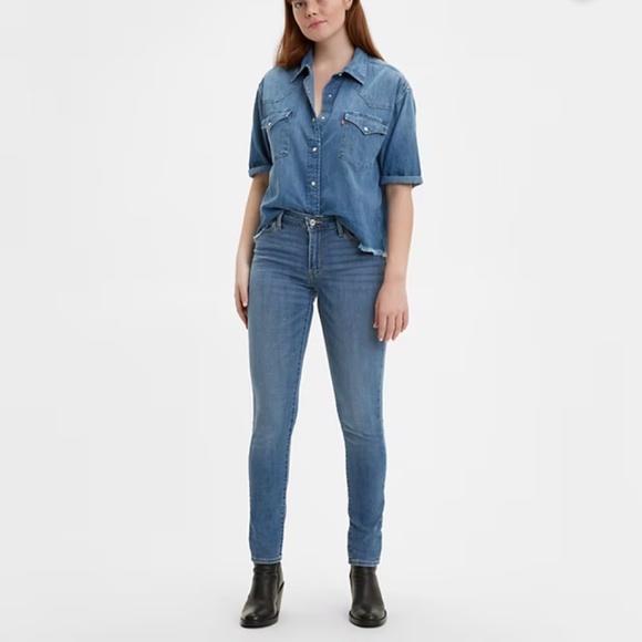 Levi's 711 Skinny Jeans Women's Medium Wash W27 L32 - Picture 2 of 15